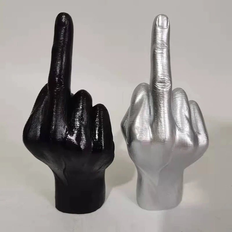 Resin Modern Nordic Style Vertical Middle Finger Statue