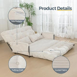 Adjustable 2 Pillows Multi Functional 5 Position Foldable Sofa