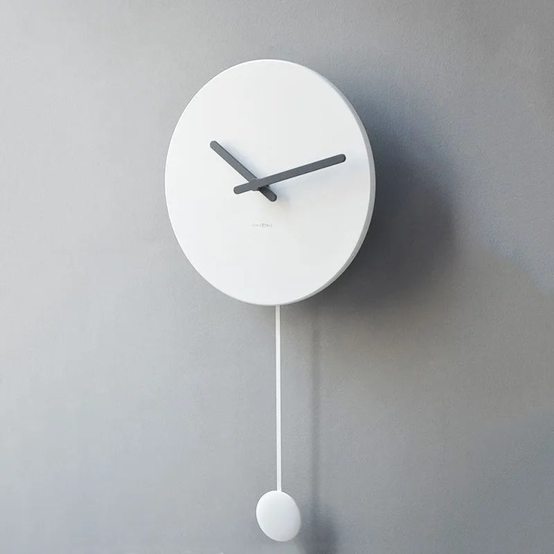 Wall Clock with Pendulum Nordic Style Minimalist