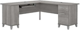 Corner L Shaped Storage Keyboard Shelf Office Desk