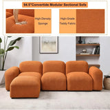 Convertible L Shaped Modern Comfortable Pillows Sofa