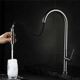 360 Rotation Pull Out Deck Mounted Sink Kitchen Faucet