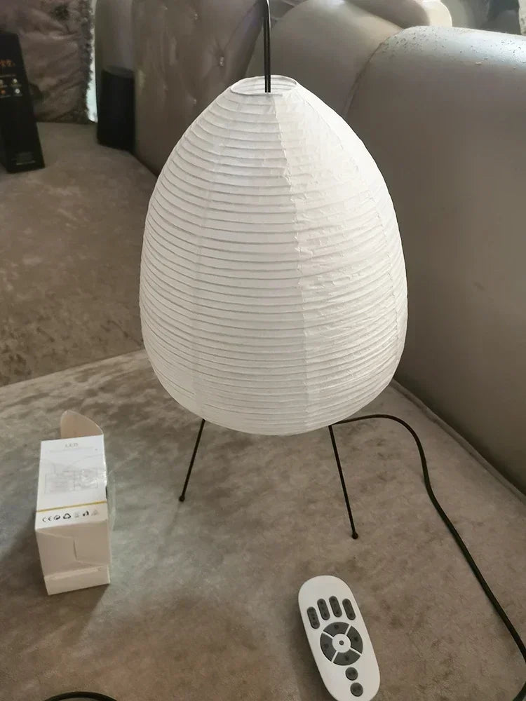 Japanese Paper Standing Light Button Switch Lamp