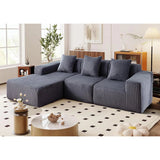 L-Shaped 4-Seater Corner Sofa, Deep Seat Design
