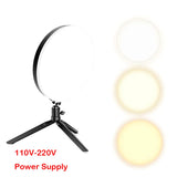 Round LED Video Panel Stand Studio Lamp Light