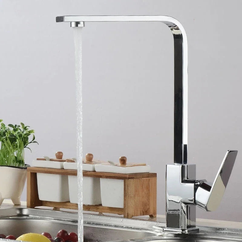 Kitchen 360 Degree Rotating Sink Deck Mounted Faucet