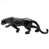 Panther Statue Abstract Geometric Style Resin Sculpture