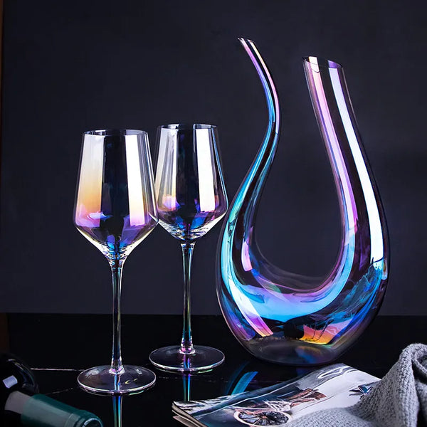 Colorful Electroplated Luxury Crystal Wine Glass