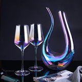 Colorful Electroplated Luxury Crystal Wine Glass