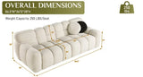 Rectangular Cushioned Deep 3 Seater Cloud Sofa