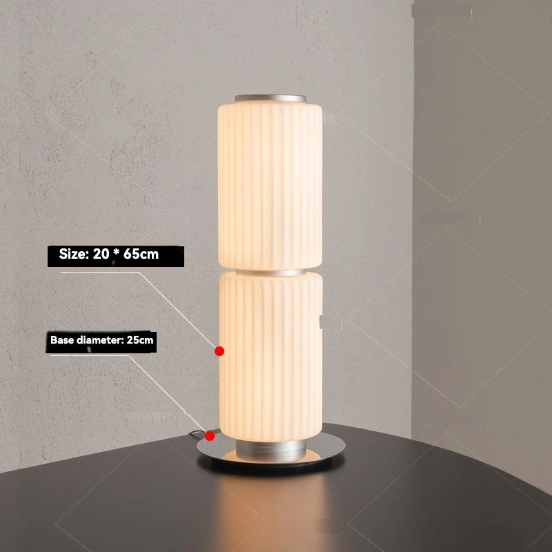 Nordic LED Stand Lighting Smoke Glass Floor Lamp