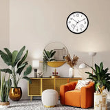 Round Quartz Temperature Humidity Display Wall Clock