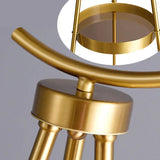 Globe Clear Smoky Glass Round Standing Light