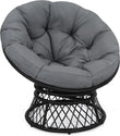 Round 360° Swivel Rattan Thick Cushion Chair