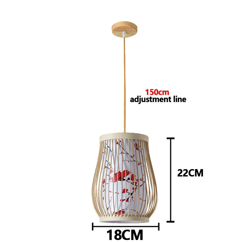 Rattan Bamboo Ceiling Hanging Lamp Pendant Light