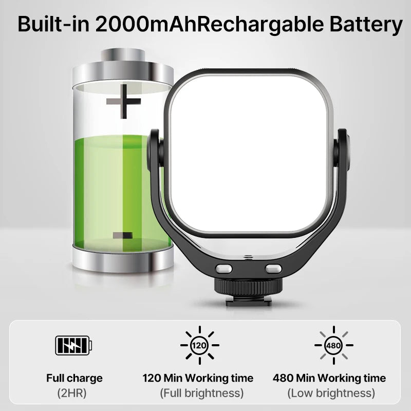 Adjustable LED 360 Rotation Rechargable Portable Fill Light