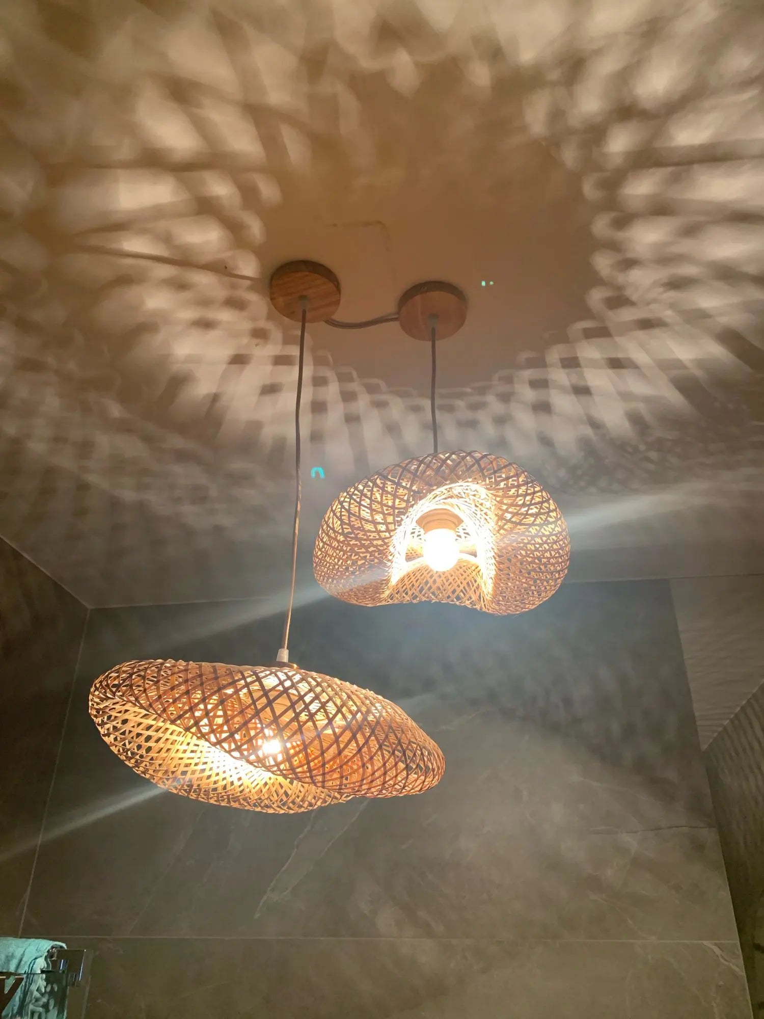 Rattan Bamboo Ceiling Hanging Lamp Pendant Light