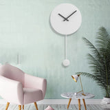 Wall Clock with Pendulum Nordic Style Minimalist