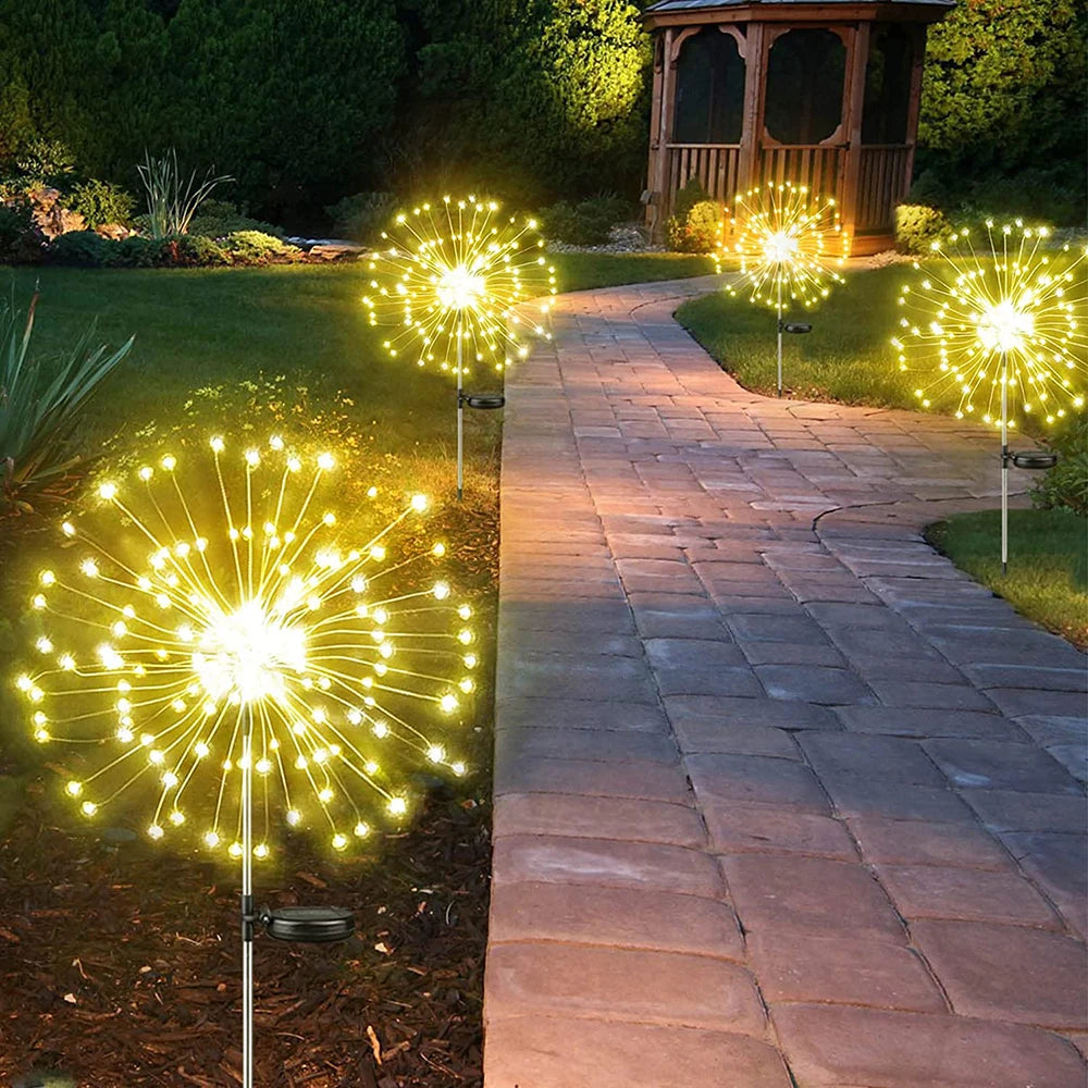 Solar LED Fireworks Lawn Lights