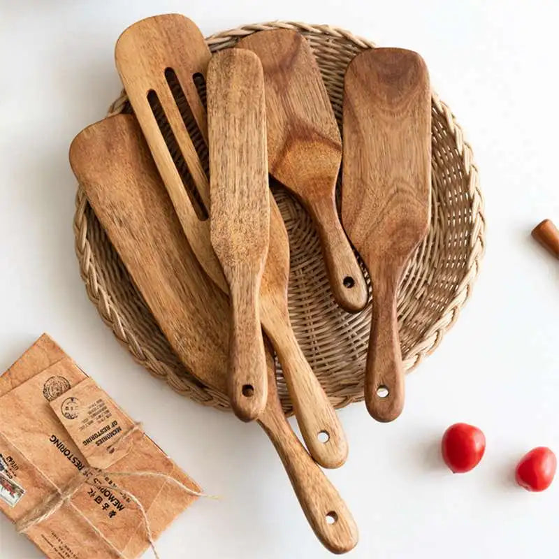 Wooden Kitchen Utensils, Spatula, Spoon