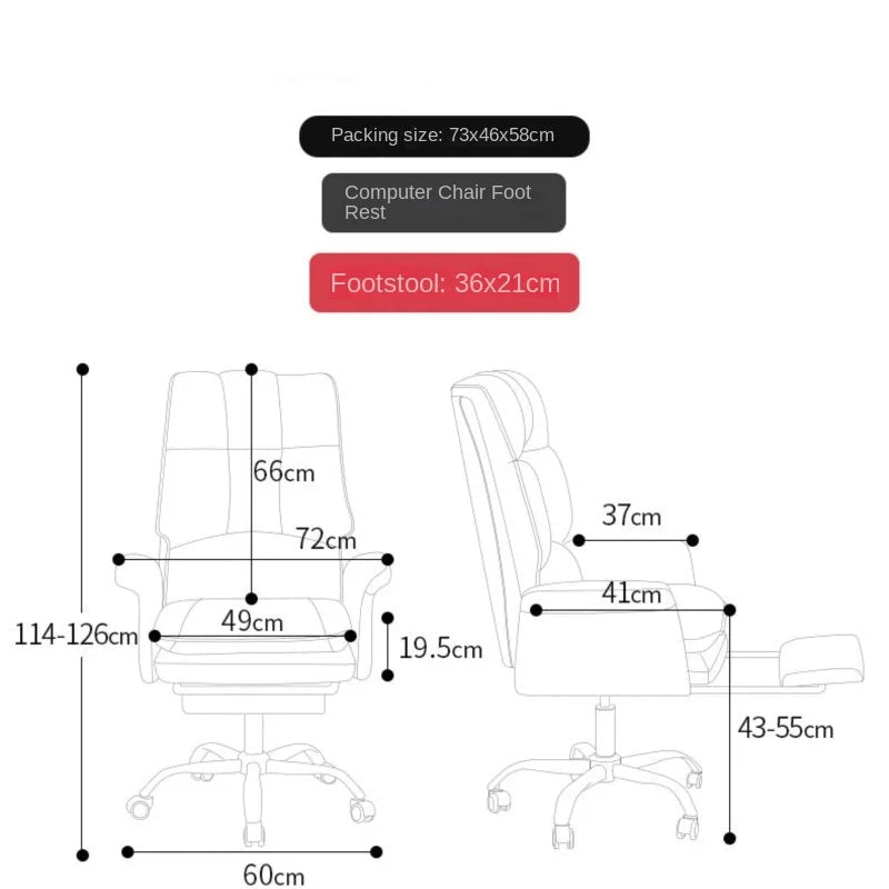 Ergonomic Office Reclining Desk Armrest Chair