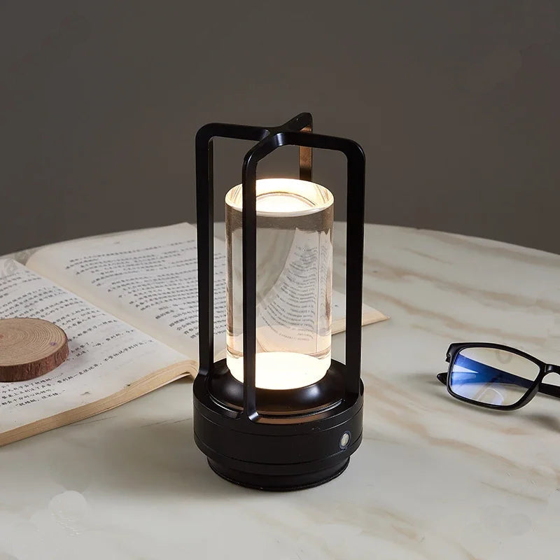 Led Cordless Industrial Style Desk Table Lamp