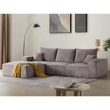 Sectional Modular Corduroy Convertible Compression Sofa