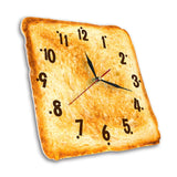 Square Toasted Bread Wall Art Silent Clock