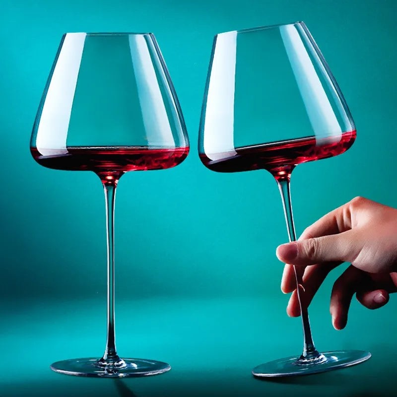 Transparent High-End Wine Glass With Elegant Style