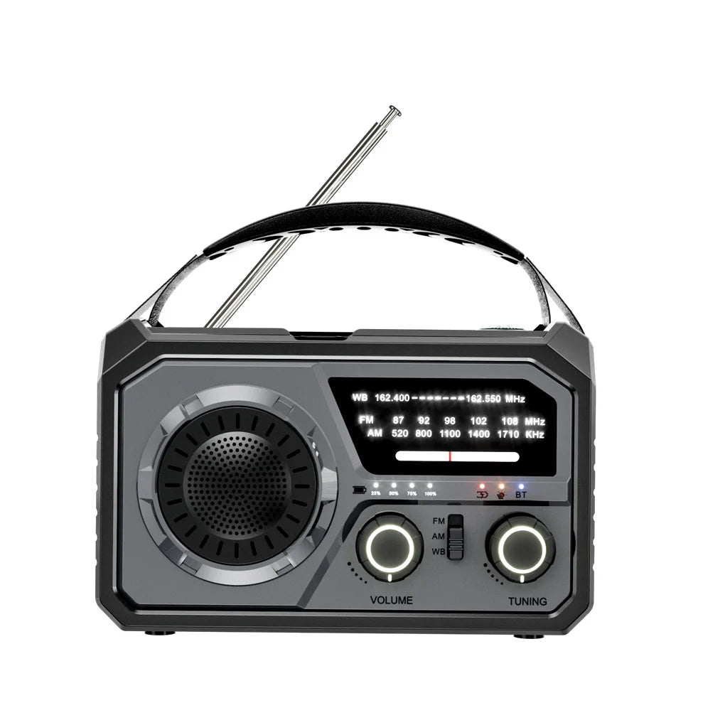 Weather Hand Crank Solar Charging SOS Alarm Radio