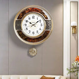 European American Quartz Wall Clock With Design Pendulum