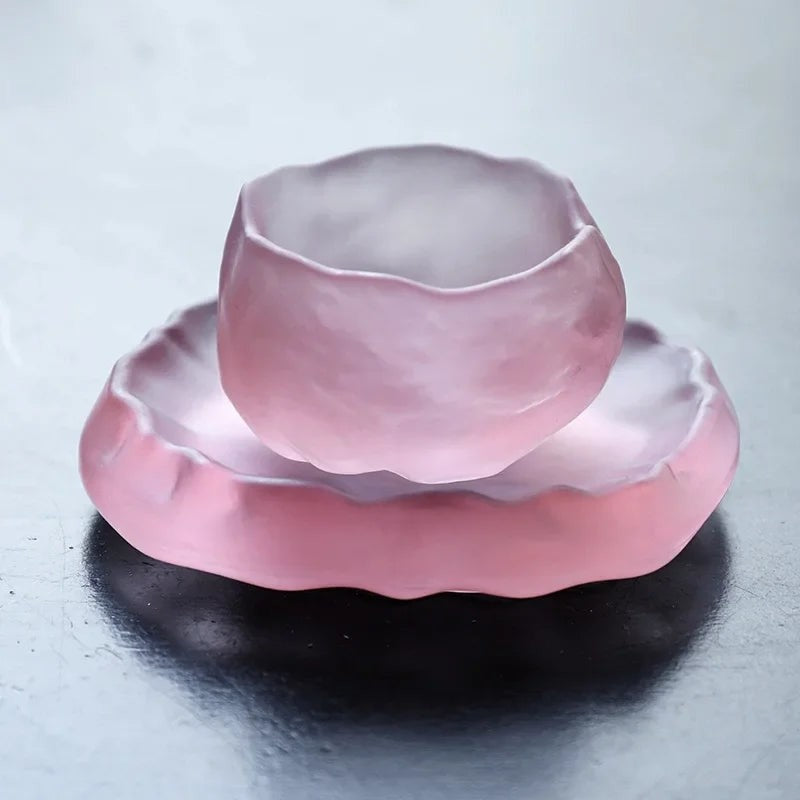 Handmade Bubble Style Abstract Glass Mug