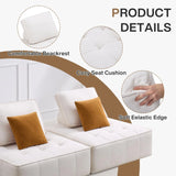 Modern 2 Piece Square Compressed Deep Seat Sofa