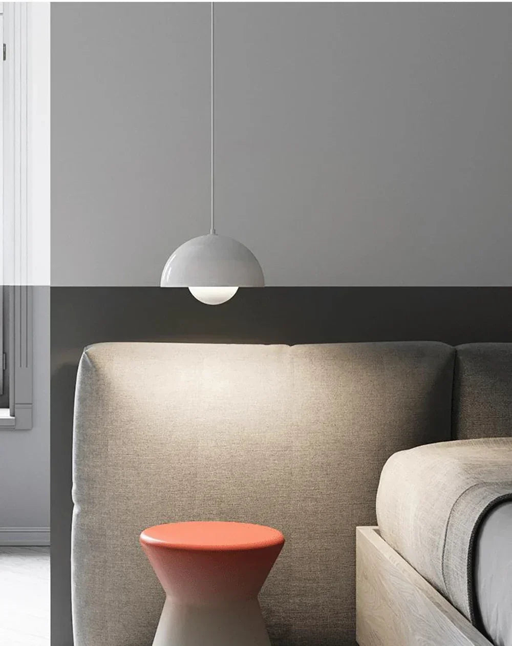 Nordic Flower Semicircular Hanging Pendant Lamp
