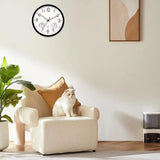 Round Quartz Temperature Humidity Display Wall Clock