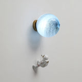 Moon Minimalist Beside Astronaut  Wall Lamp