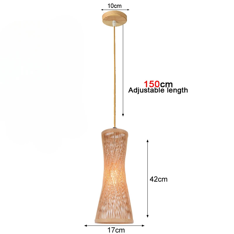 Rattan Bamboo Ceiling Hanging Lamp Pendant Light