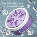 Mini Portable Washing Machine With USB Rotating Turbine