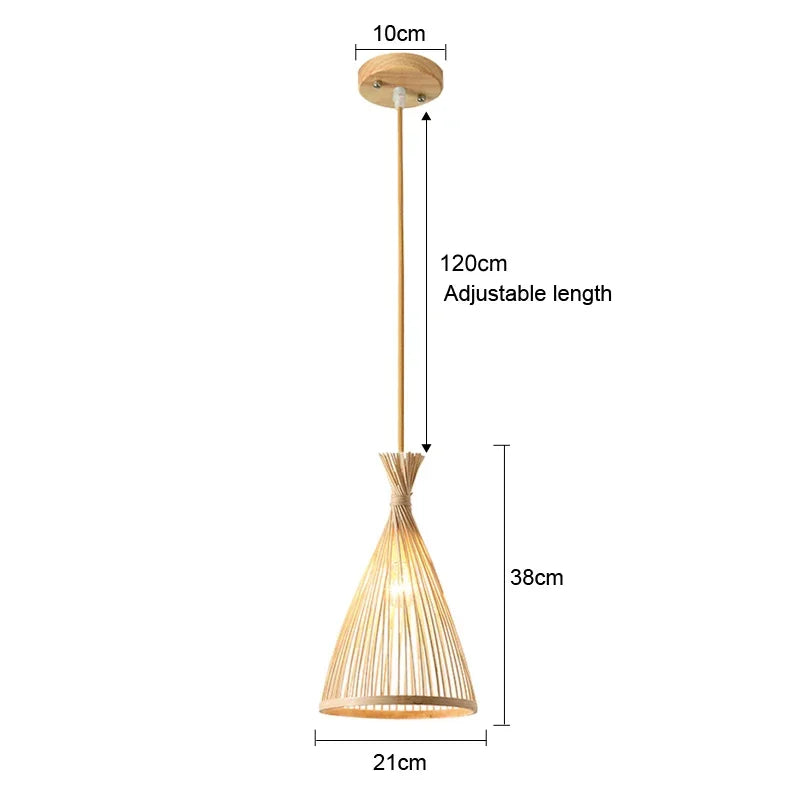 Rattan Bamboo Ceiling Hanging Lamp Pendant Light