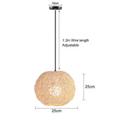 Bamboo Chandelier Pendant Wood Ceiling Lamp