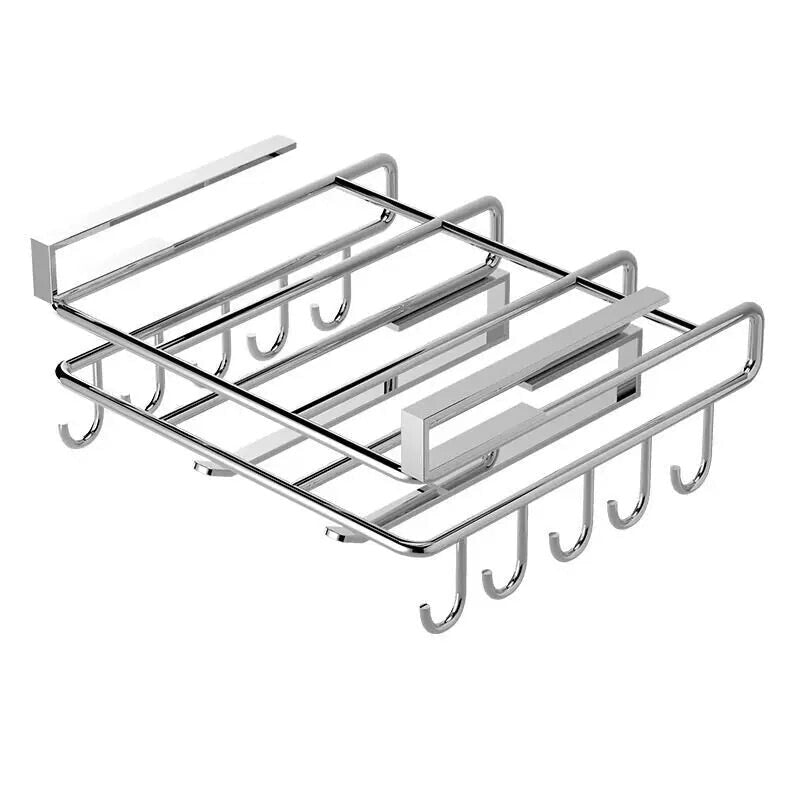 Foldable Stainless Steel Kitchen Organization Hanging Rack