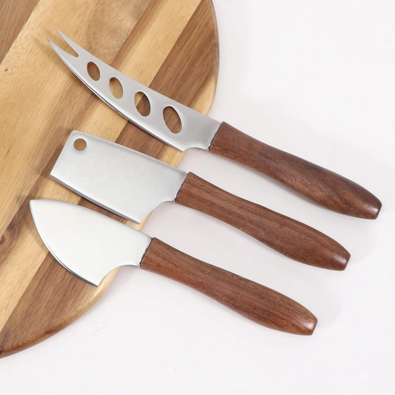 Stainless Steel Soft Food Knives with Black Walnut Wood Handle