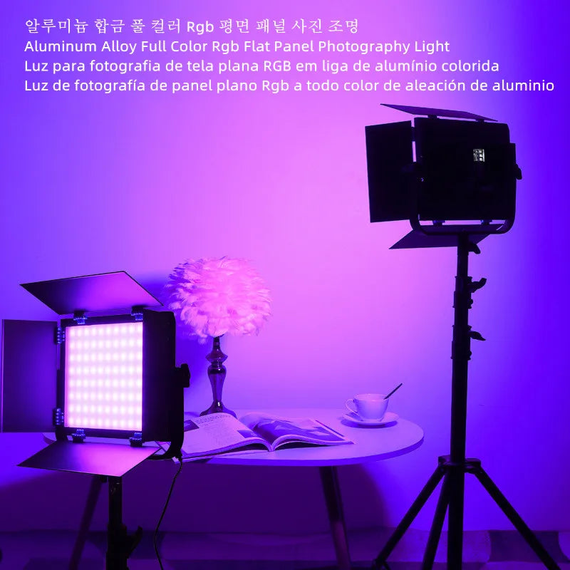 RGB LED Dimmable Tripod Bi Color Panel Light