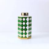 Hexagonal Striped Grid Pot Modern Minimalist Vase