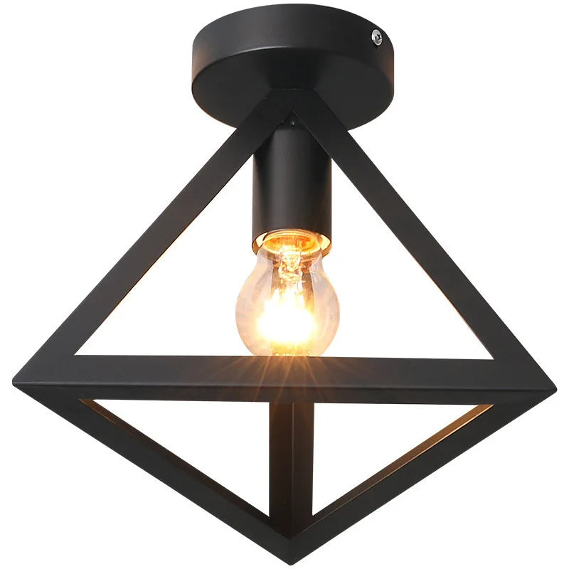 Nordic Triangle Square LED Single Head Ceiling Lamp