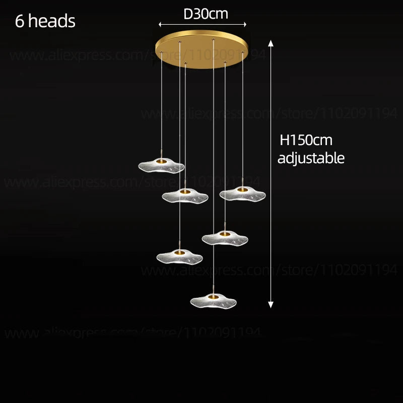 Nordic Circular Modern Chandelier Pendant Lamp