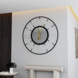 Metal Frame Silent Wall Decor Clock