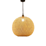 Bamboo Weaving Spherical Pendant Lamp