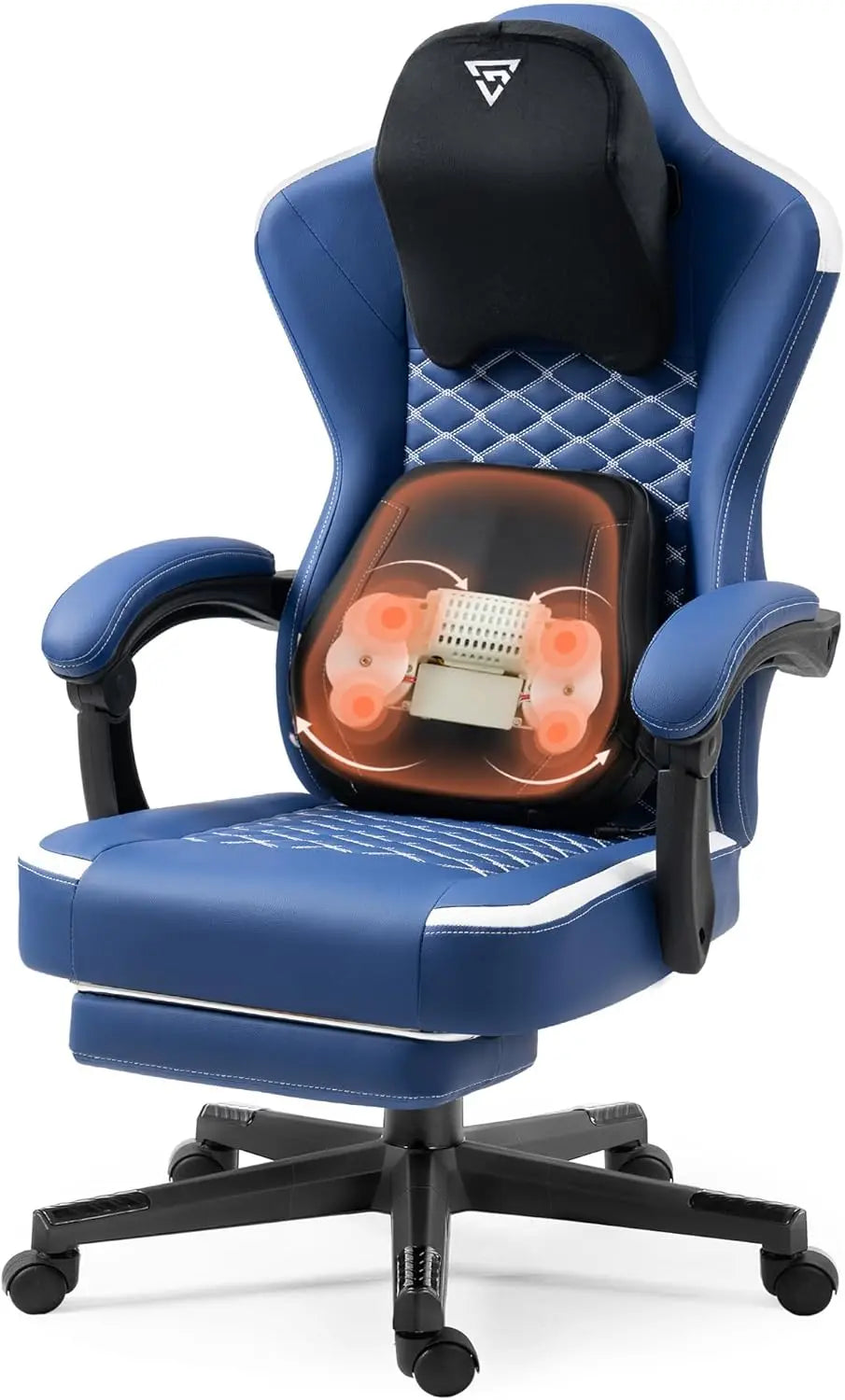 Ergonomic Gaming Heat Massage Lumbar Support Chair