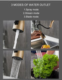 3 Water Modes Pull Out Tap Sprayer Kitchen Faucet